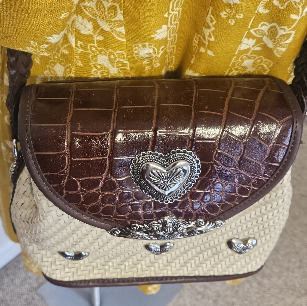 Brighton-inspired" bag Western-style crossbody bucket bag from the 1990s NWOT - Picture 3 of 8
